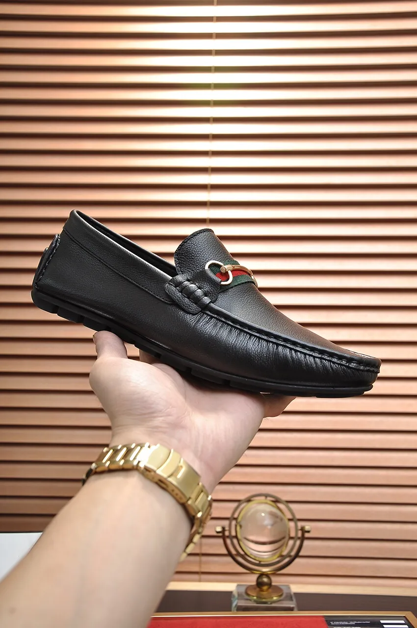 Men's Men's Shoes 💰400💶[Gucci] New 🍀Gucci* - top version Gucci Peas Shoes! Made of imported original cowhide, the first layer of single leather is comfortable and lining! Original wear-resistant rubber outsole! High quality products! Code number 38-44!